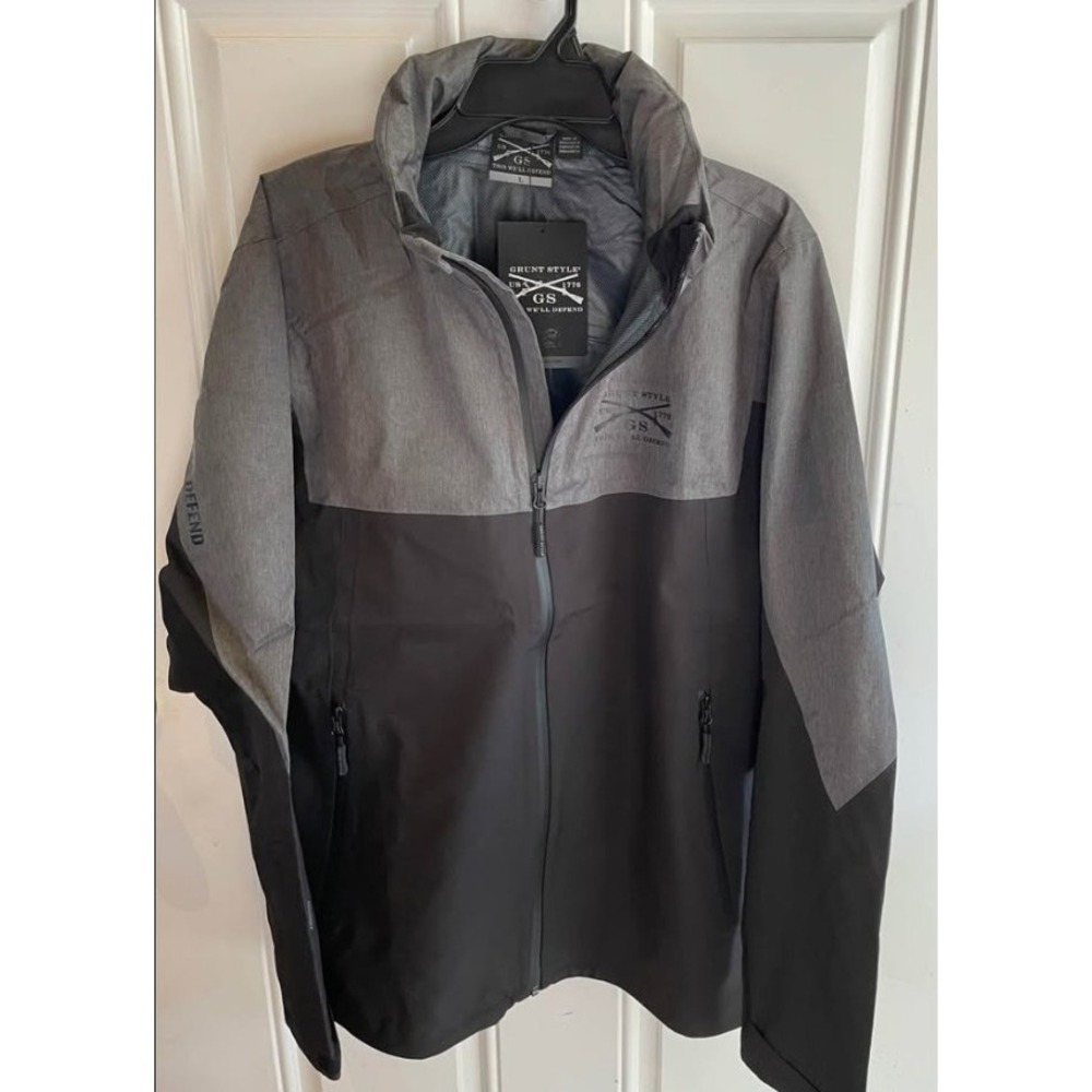 Grunt Style Stormtech Jacket GS4942 W/ Hood - Black & Gray - Men's L